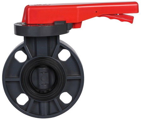 RPP PVDFポリ塩化ビニールのウエファーの蝶弁の耐食性の黒