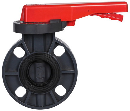 RPP PVDFポリ塩化ビニールのウエファーの蝶弁の耐食性の黒